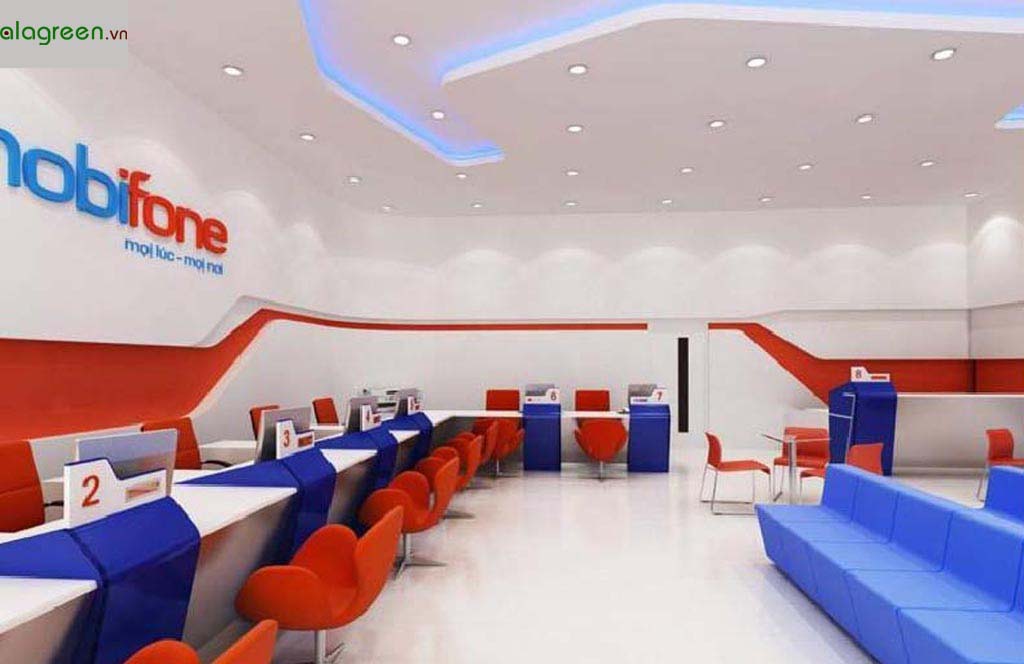 Thiết kế nội thất văn phòng đẹp điểm giao dịch Mobifone